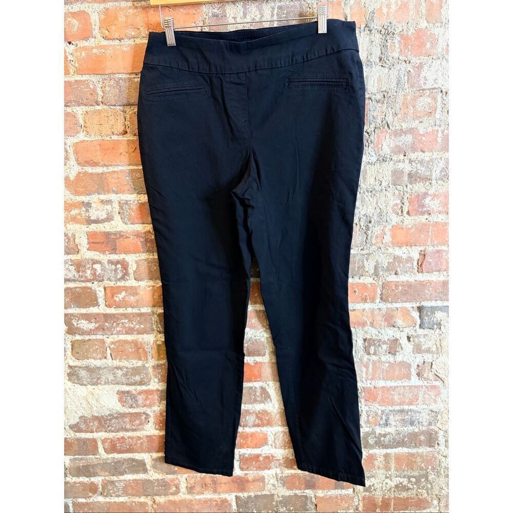 WESTBOUND • Black Denim Stretch Crop Slacks • Ladies Size 14 Regular